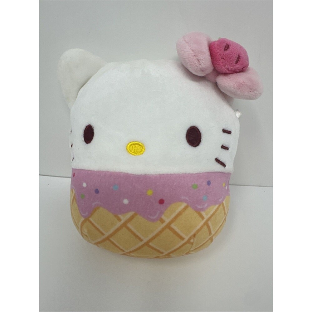 Squishmallows - Hello Kitty  Strawberry Ice Cream - 5" Pink Sanrio Plush SOFT
